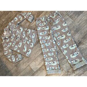 MUNKI MUNKI Flannel Pajamas 2 pc Set Penguins Small Womens‎ Sleepwear Christmas